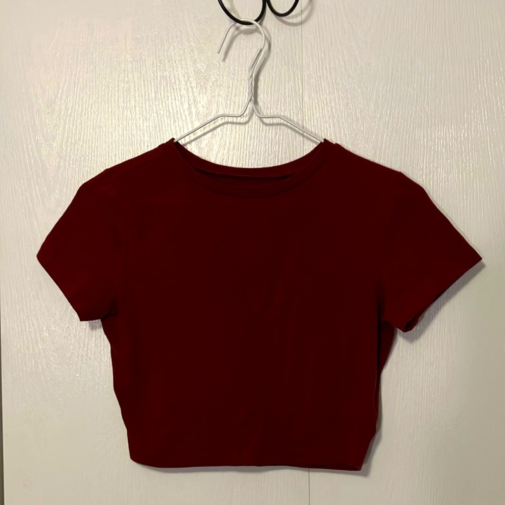 Maroon crop top